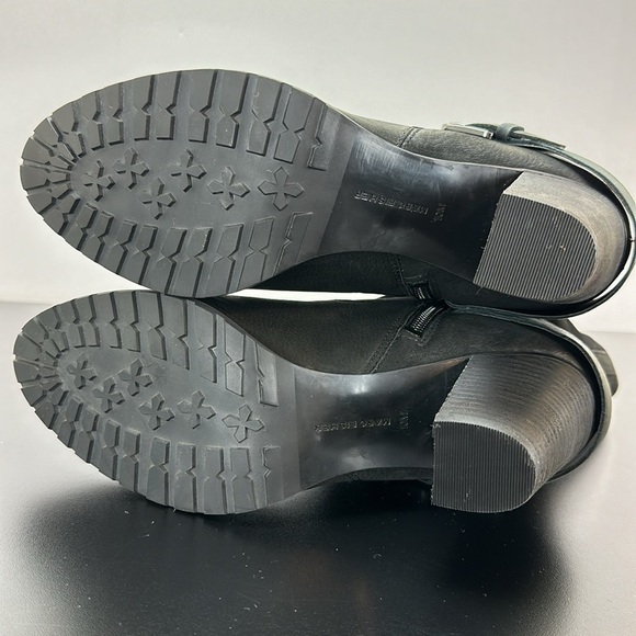 Marc Fisher MFFamous Black Nubuck Leather Mid Calf Boots Booties 10M - Picture 9 of 16